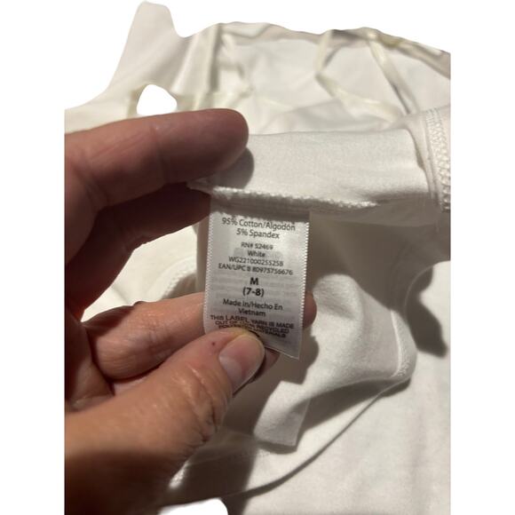 Wonder nation 7/8white 2 pack cotton cami duo nwt and perfect - Picture 6 of 7